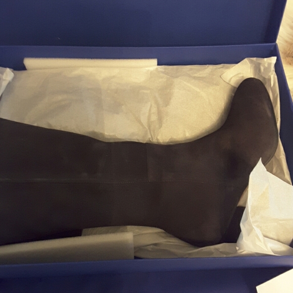 Stuart Weitzman ELOISE 75 ASPHALT SUEDE  BOOT - Picture 2 of 8